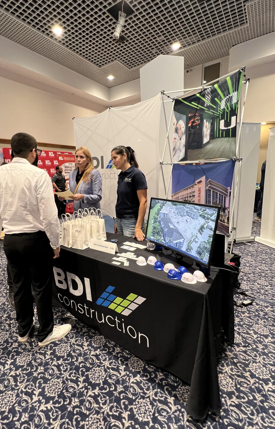 The BDI Construction stand at a university career fair