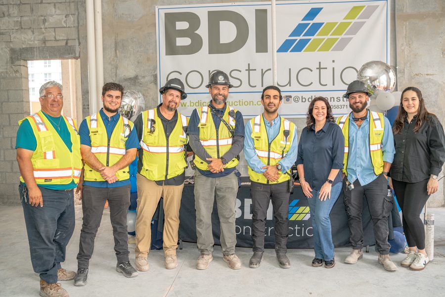 The BDI Construction project team at a jobsite appreciation event