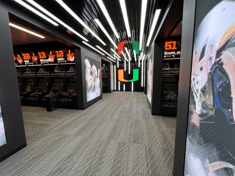 University of Miami Dwayne Johnson Locker Rooms
