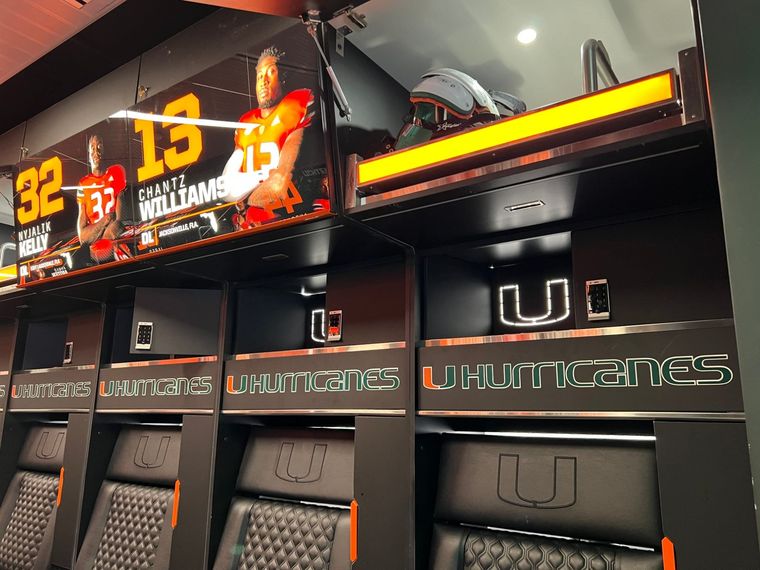 University of Miami Dwayne Johnson Locker Rooms — photo 2
