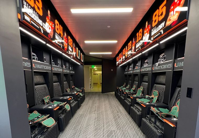 University of Miami Dwayne Johnson Locker Rooms — photo 4